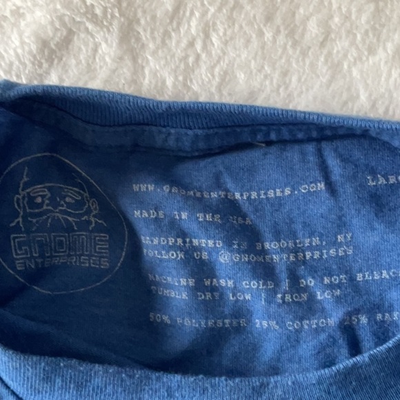 Blue Graphic Tee with Tree Design - Picture 3 of 3